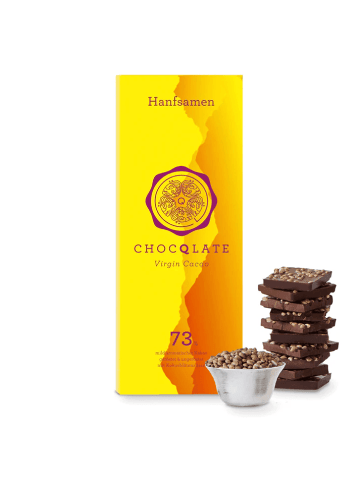Granar 3 x 75g Bio Schokolade mit Hanfsamen - 73% Kakao von CHOCQLATE