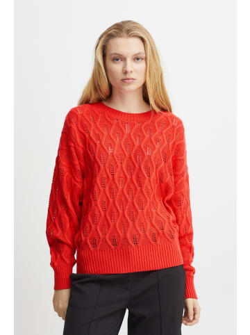 ICHI Strickpullover in rot