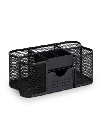 relaxdays Schreibtisch Organizer in Schwarz - (B)23,5 x (H)10 x (T)11,5 cm