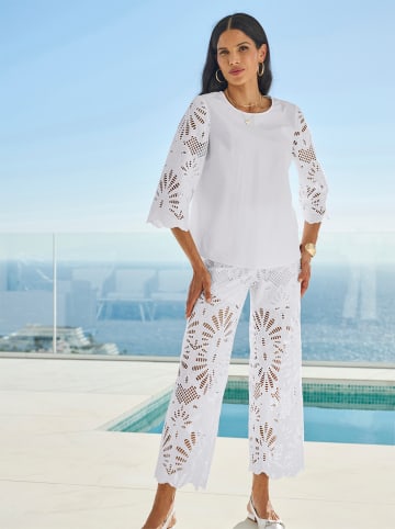 Heine Spitzen-Bluse in ecru