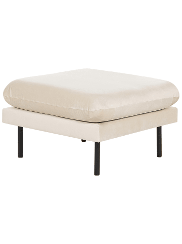 Beliani Ottomane VINTERBRO in Beige/Schwarz - (W) 70 x (H) 44 x (L) 70 cm