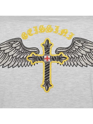 Roberto Geissini Cross-Wings T-Shirt Grau