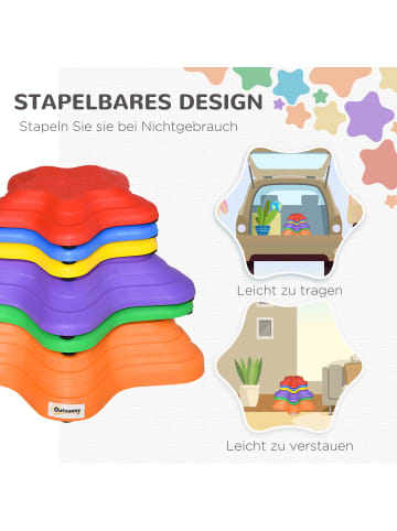 Outsunny Balanciersteine 6 Stück 3-8 Jahren