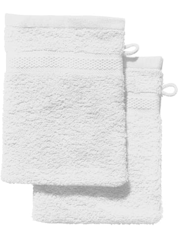 REDBEST Frottier Waschhandschuh 2er-Pack Chicago in weiß