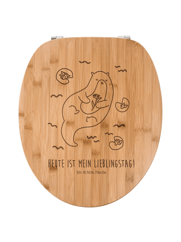 Mr. & Mrs. Panda WC Brille Otter Seerose mit Spruch in Transparent