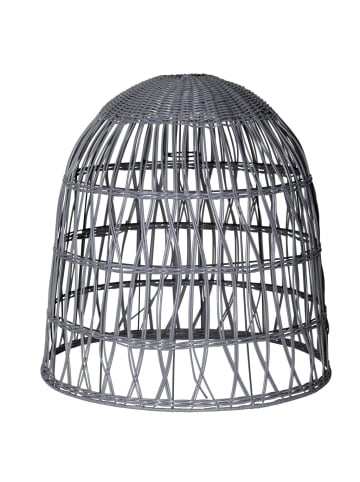 MARELIDA Lampenschirm in Rattanstil für Innen/Außen H: 50cm in grau