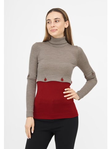 TOOCHE Langarmshirt "Dual Mokka Elegance" in rot