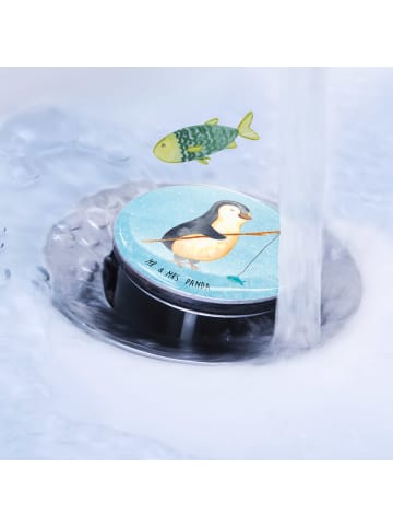 Mr. & Mrs. Panda Ablaufgarnitur Pinguin Angler ohne Spruch in Eisblau