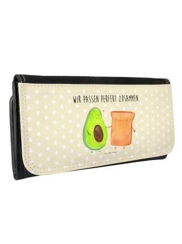 Mr. & Mrs. Panda Portmonee Avocado Toast mit Spruch in Gelb Pastell