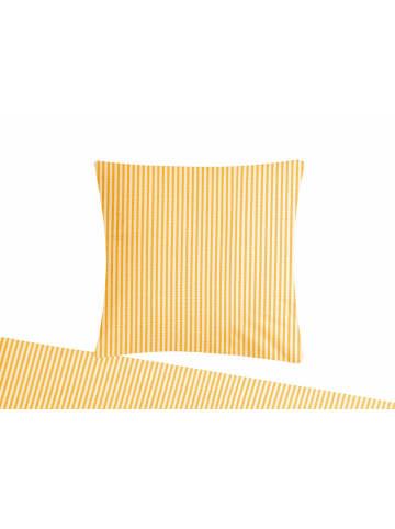 Carpe Sonno Seersucker Bettwäsche in Gelb Weiß