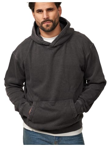 DAILY COTTON Kapuzenpullover - im Oversize Schnitt Unifarben - Kapuzenpullover Loose-Fit Oversize Hoodie Sweatshirt in Black Washed