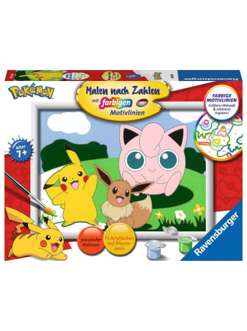 Ravensburger Malprodukte Pokémon Abenteuer Malen nach Zahlen Kinder 7-99 Jahre in bunt