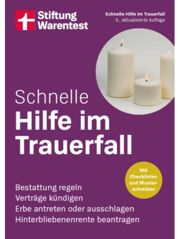 Stiftung Warentest Buch - Schnelle Hilfe im Trauerfall