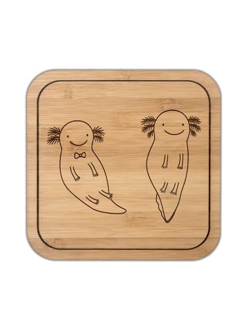 Mr. & Mrs. Panda Untersetzer Kork Axolotl Liebe ohne Spruch in Transparent