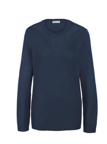 GOLDNER Pullover Pflegeleichter Pullover in hochwertiger Rippenstruktur in marine