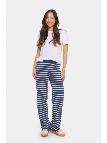 SAINT TROPEZ Casual Hose MilaSZ Gerade Passform in Titan/Gray Morn Mel Stripe
