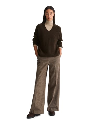 Marc O'Polo V-Neck-Strickpullover loose in Burnt Coffee