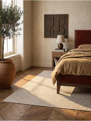 KADIMA DESIGN Teppich flachgewebt Uni flachgewebt pflegeleicht Wohnzimmer Flur in Creme