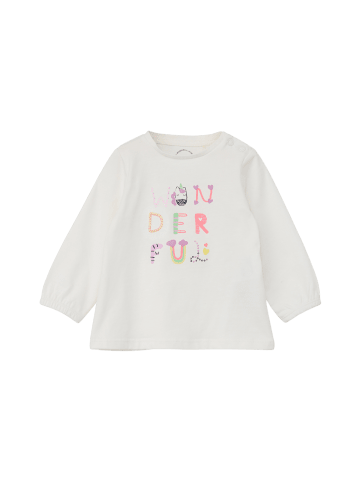 s.Oliver T-Shirt langarm in Creme-weiß