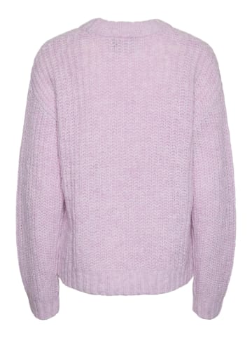 Pieces Strickpullover in Pink Lavender