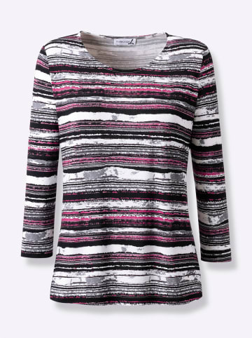 WITT WEIDEN Rundhalsshirt in rosé-steingrau-bedruckt