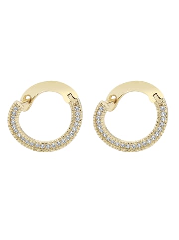 Adeliás Damen Ohrringe – Ohrstecker aus 333 Gold mit Zirkonia in gold