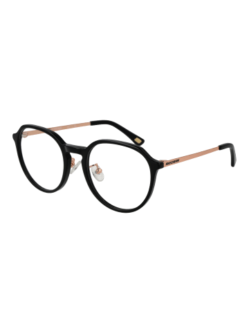 Skechers Frauen Optische Fassungen Rund Schwarz