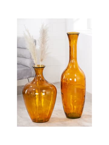 GILDE Vase "Arturo" in Gelb - H. 65 cm - D. 40 cm