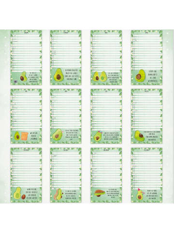 Mr. & Mrs. Panda Wandkalender 2026 Avocado Collection ohne Spruch in Weiß