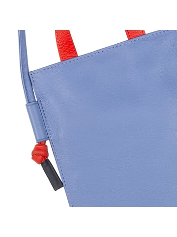 DuDu Faro Handytasche Leder 13 cm in pastellblau