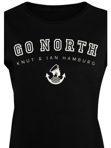 F4NT4STIC Extended Shoulder T-Shirt PLUS SIZE  Go North in schwarz