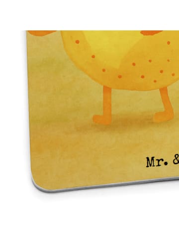 Mr. & Mrs. Panda Bierdeckel Beste Freunde Zitrone Design mit Spruch in Weiß