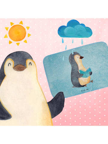 Mr. & Mrs. Panda Badvorleger Pinguin Buch ohne Spruch in Eisblau