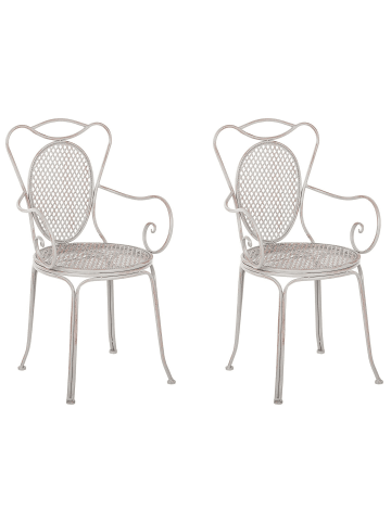 Beliani 2er-Set Esszimmerstuhl CILENTO in Grau