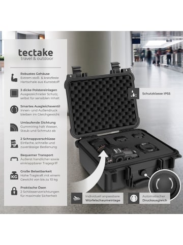 tectake Kamerakoffer, Druckausgleichsventil, wasserdicht & temperaturbeständig