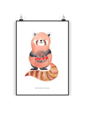 Mr. & Mrs. Panda Bild Roter Panda ohne Spruch in Weiß