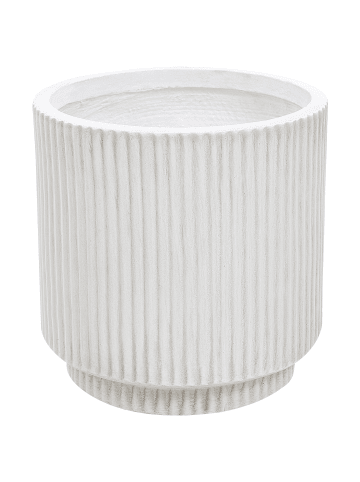 Beliani Outdoor Blumentopf DARIA in Weiß - (W) 24 x (H) 24 x (L) 24 cm