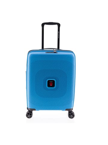 Gladiator 2800 4 Rollen Kabinentrolley 55 cm mit Dehnfalte in blue