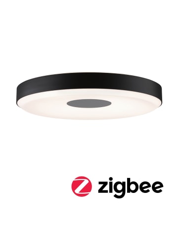 paulmann LED Deckenleuchte Puric Pane Smart Home Zigbee 16W in schwarz/grau