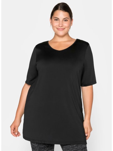 sheego Funktionsshirt in schwarz