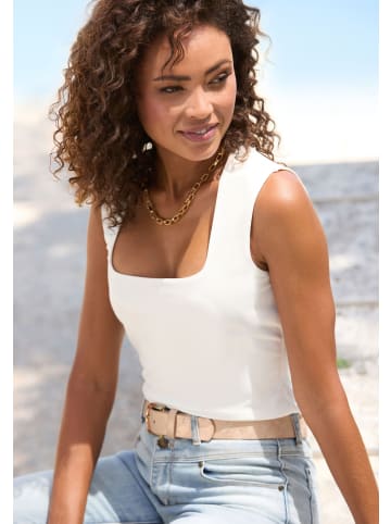LASCANA Tanktop in weiß
