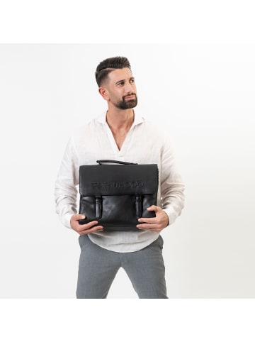 Farmhood Memphis Aktentasche XXL 3 Fächer Leder 39 cm in black 2