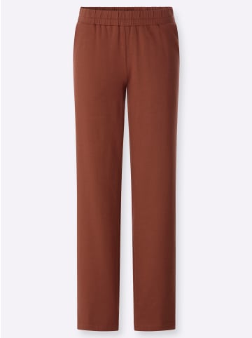 Sieh an! Jersey-Hose in rotbraun