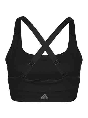 adidas Performance Sport-BH Designed 4 Training 3 B Logo in schwarz / weiß