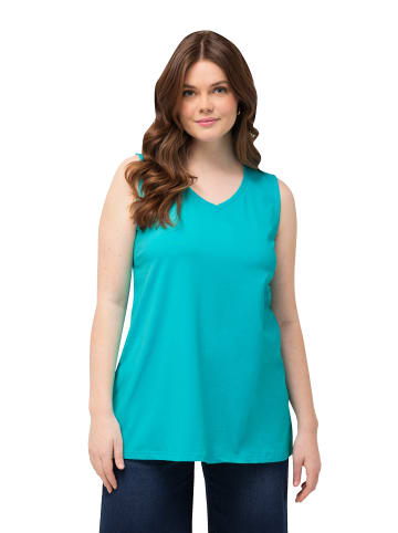 Ulla Popken Strick-Top in tiefes aqua