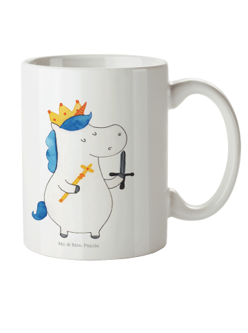 Mr. & Mrs. Panda Kaffeetasse Einhorn König mit Schwert ohne Spruch in Weiß