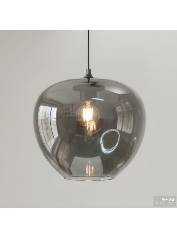 home24 Pendelleuchte ARA in Grau / Schwarz