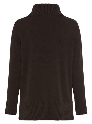 Tamaris Strickpullover in dunkelbraun mélange