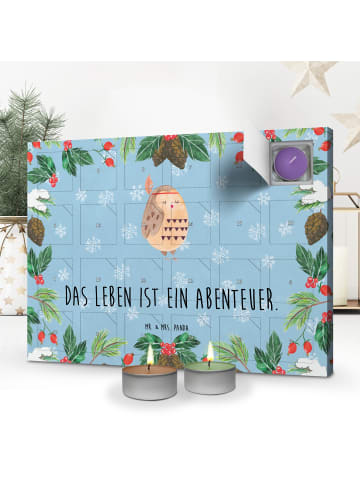 Mr. & Mrs. Panda adventskalender mit kerzen Eule Federschmuck mi... in Eisblau