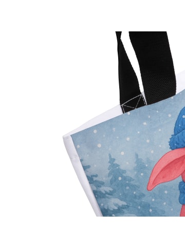Mr. & Mrs. Panda Tasche Schwein Glühwein Design ohne Spruch in Weiß